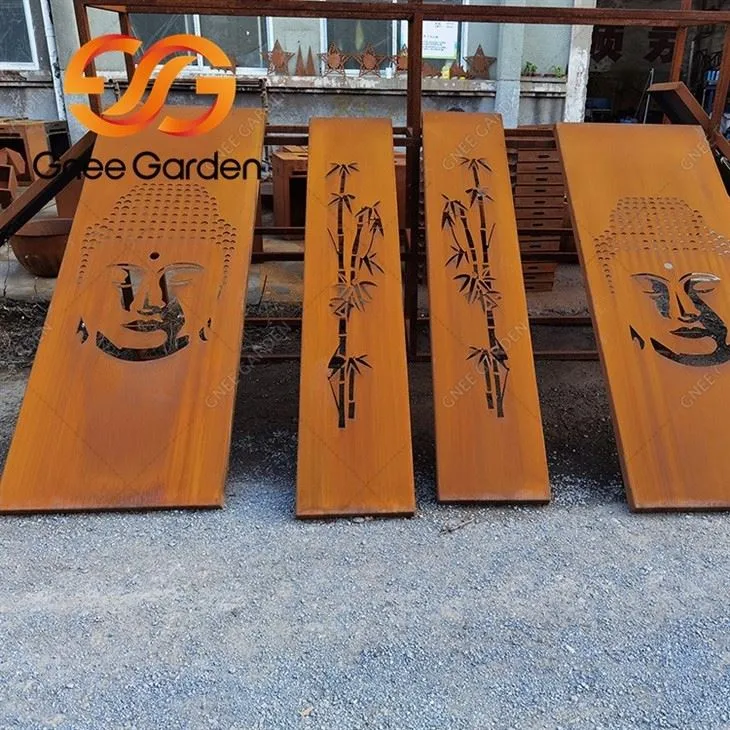 corten steel home garden fencing fence panels
