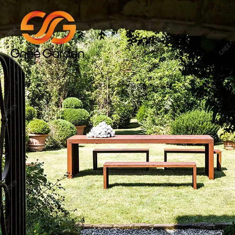 Mobiliário urbano em aço intemperizado