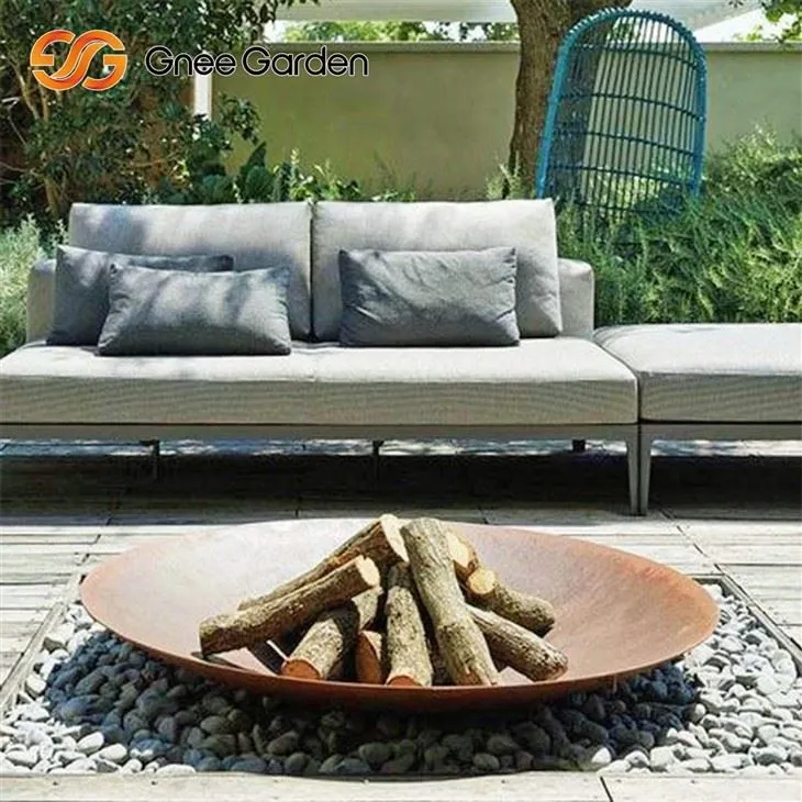 Corten Contemporary Fire Pit Rustic Look