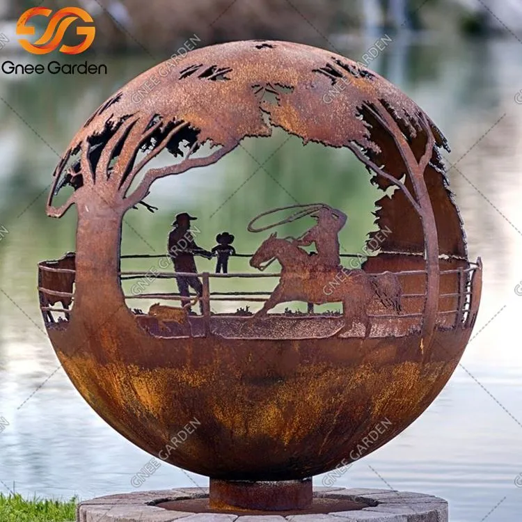 Corten Cow Boy Bola de Fogo