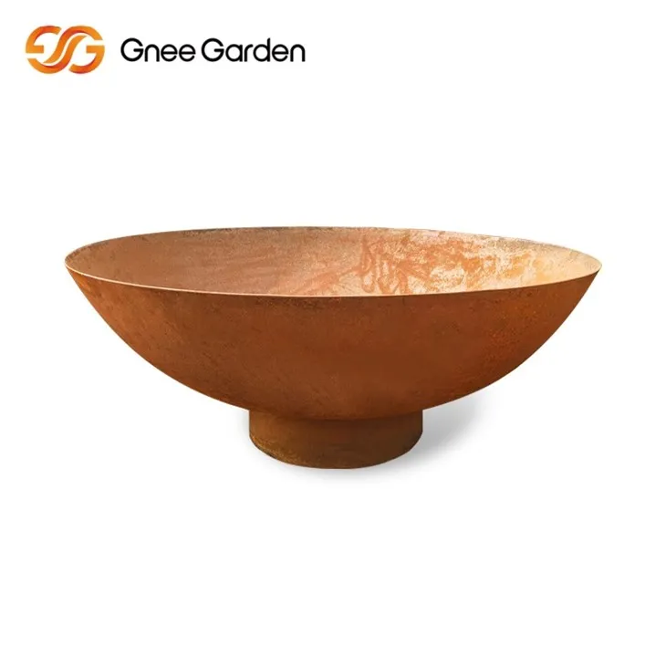 Corten Outdoor Propano Fire Pit Backyard