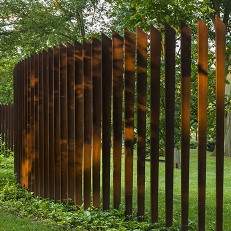 Cerca de jardim de metal Corten