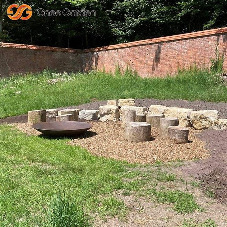 Corten Minimalista Fogueira Estilo Moderno