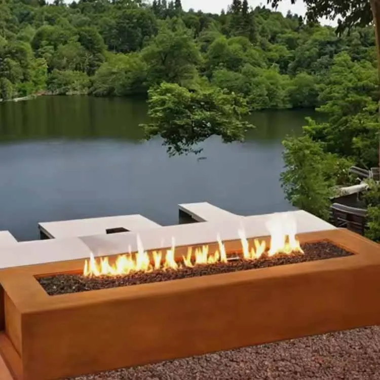 Corten Natural Gas Fire Pit
