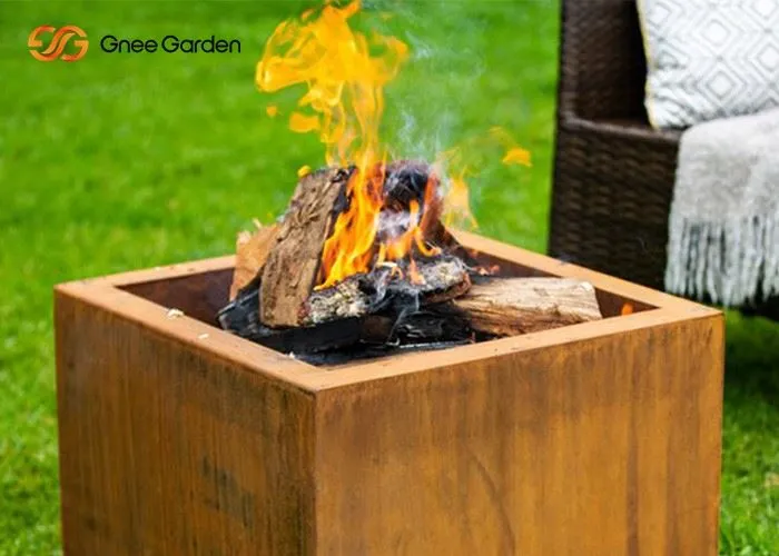 Corten Steel Curved Fire Pit