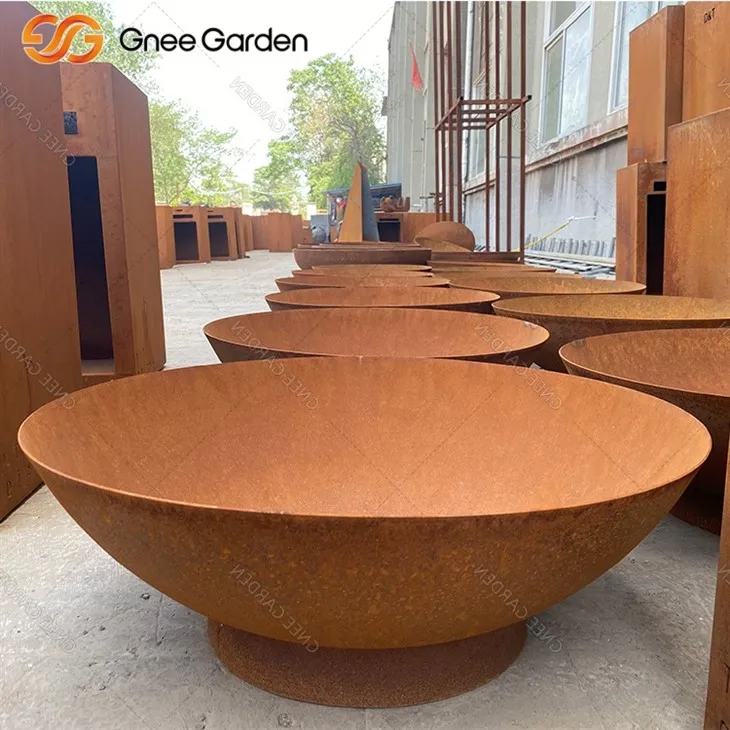 Corten Steel Fire Pit estética elegante