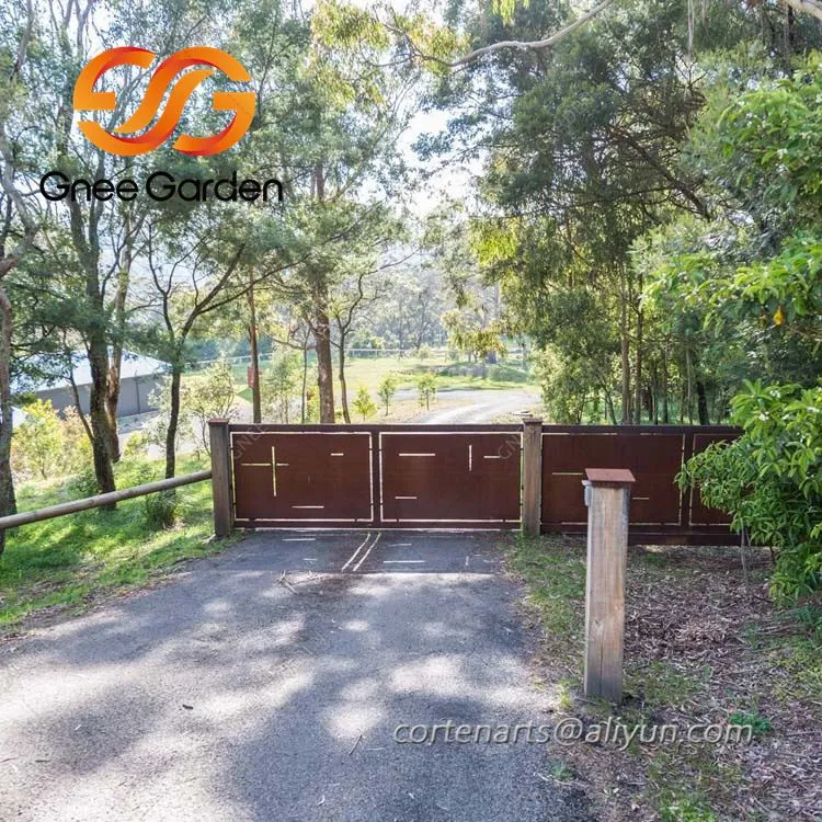 Portões e cercas de jardim em aço Corten