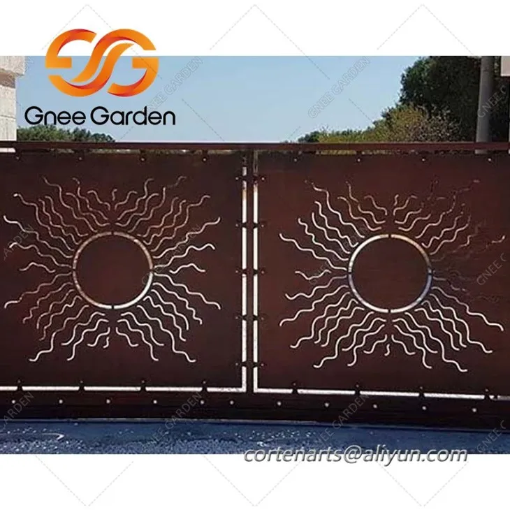 corten steel garden gates metal