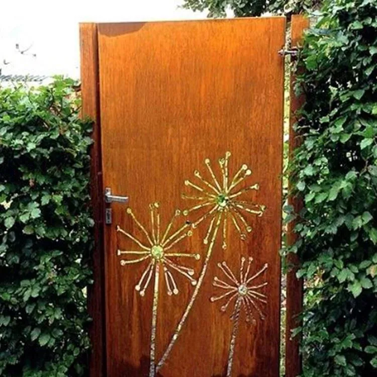 Corten Steel Garden Screen Art Decorative