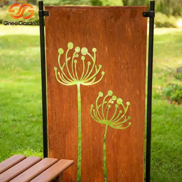 Painéis decorativos de metal em aço Corten