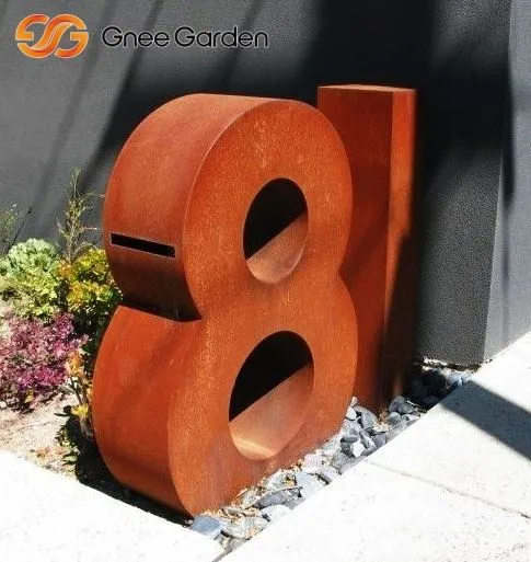 Corten Steel Metal Letterbox para venda