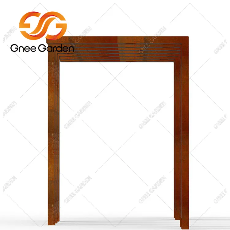 Gazebo de jardim em aço Corten