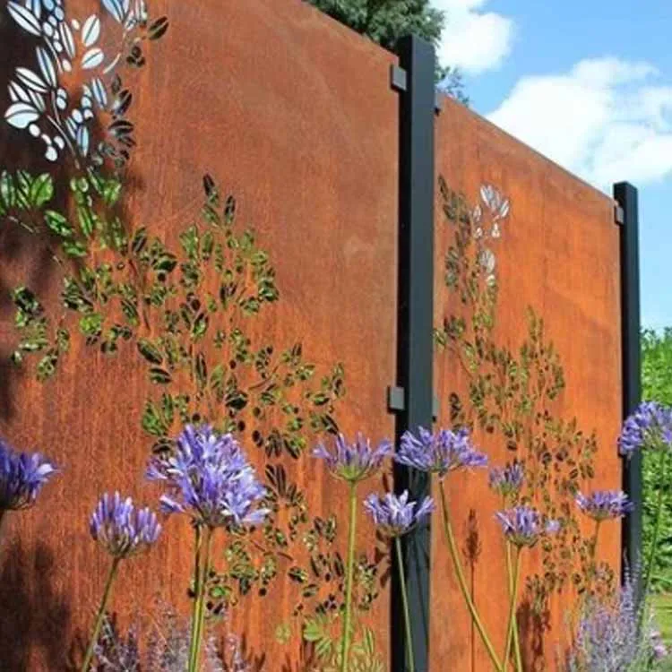 Telas de ferrugem de aço corten Painel simples