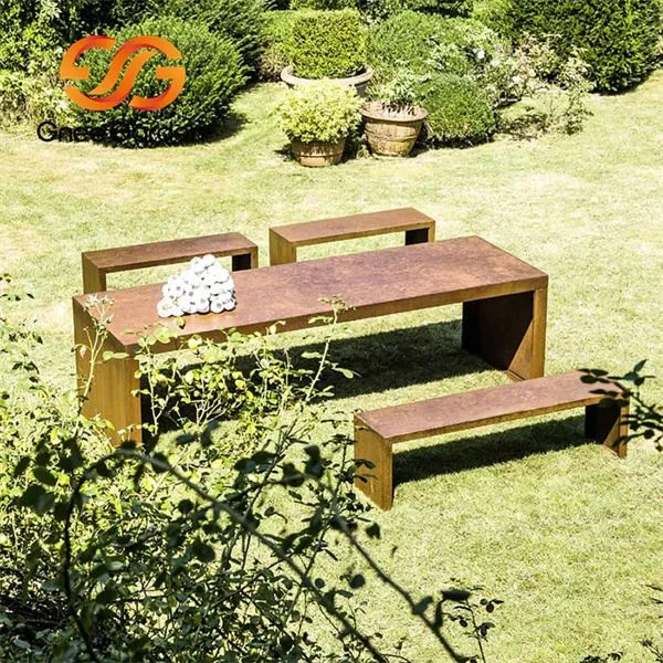 Móveis de rua e parque em aço Corten