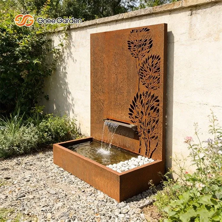 Corten wall fountain
