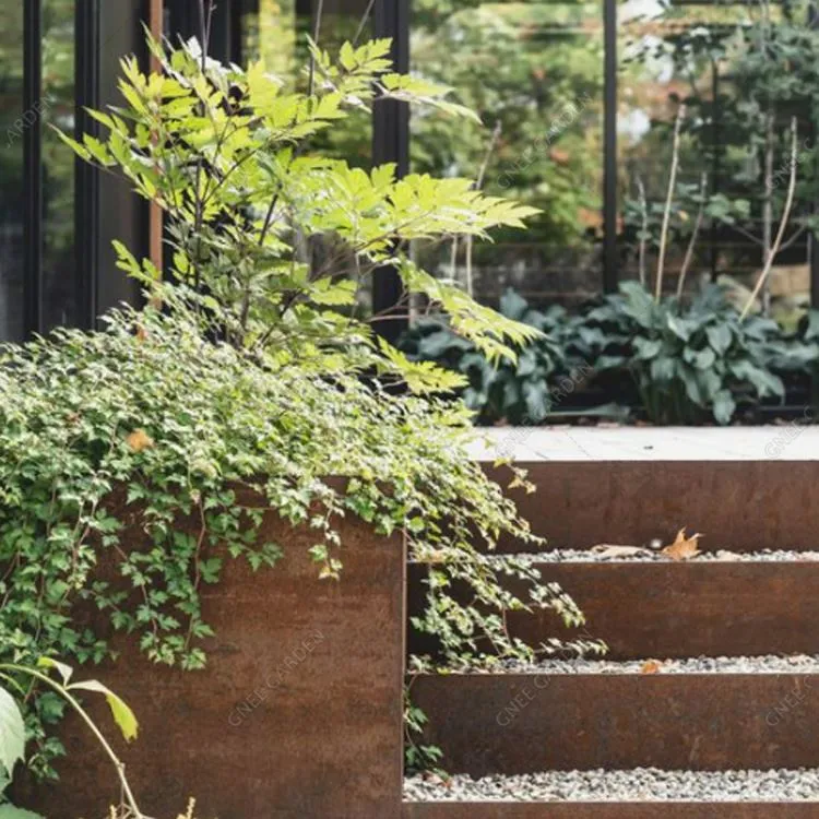 Escadas de jardim em aço corten