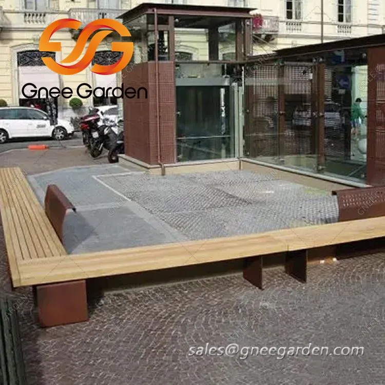 Móveis externos de aço Corten de tamanho personalizado