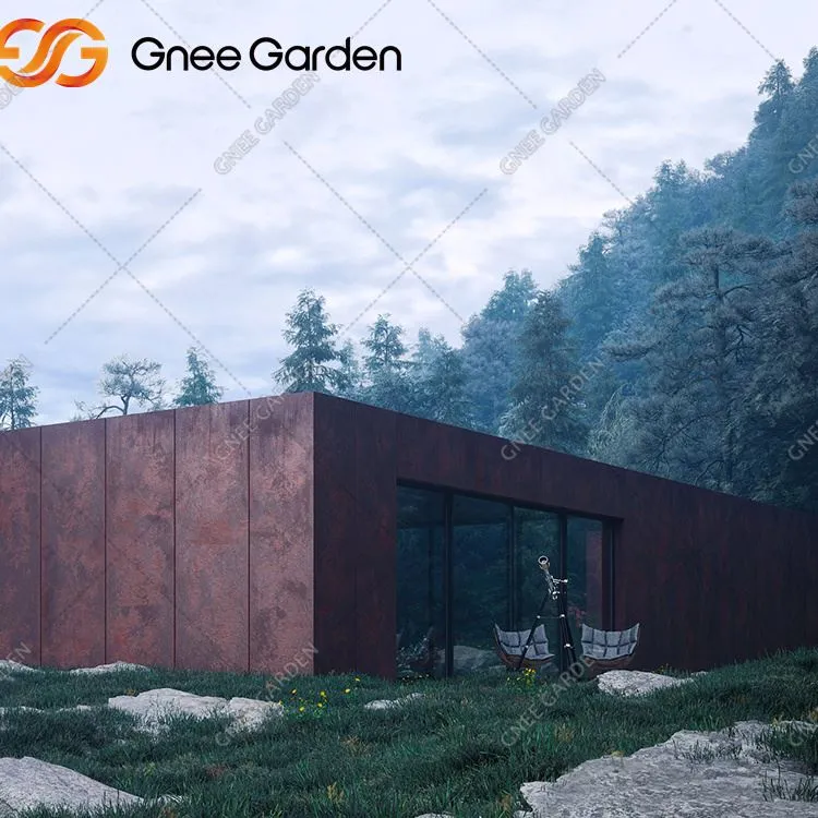 Parede de cortina de corten removível exterior