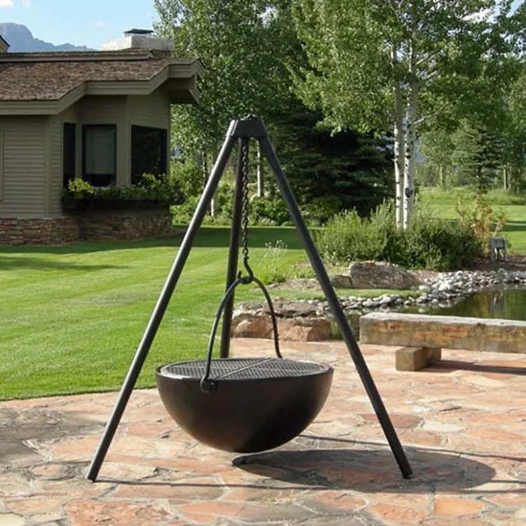 Fogueira com churrasqueira