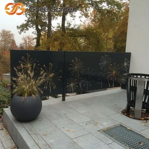 Corten Privacy Screen Dandelion Design Art