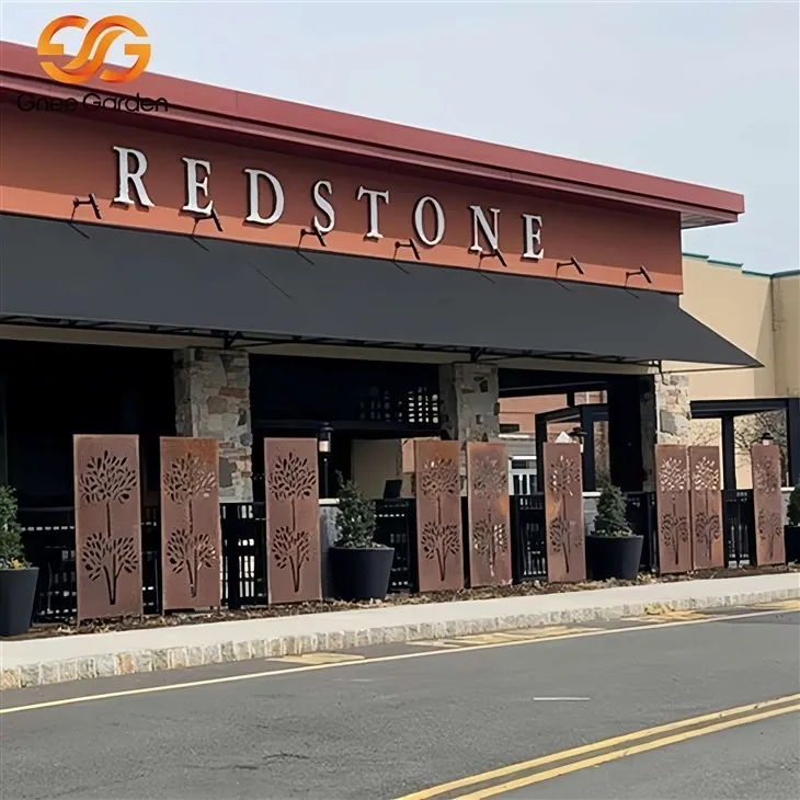 Telas de Corten de metal a laser de jardim