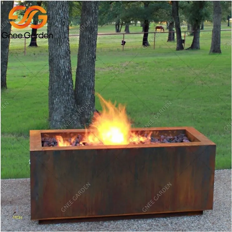 FirePit a gás Corten para exterior