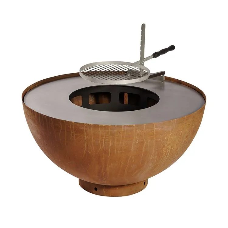 Churrasqueira de aço corten enferrujado