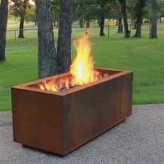 Fogueira a gás natural Corten