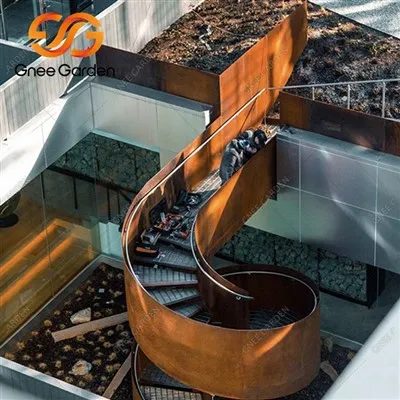 Borda de paisagem de ferrugem externa em aço Corten