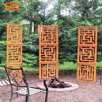 Painéis de aço Corten com cortador a laser