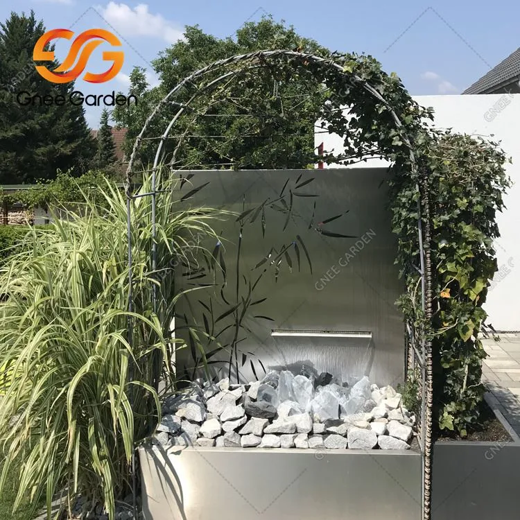 Parede de água em aço inoxidável