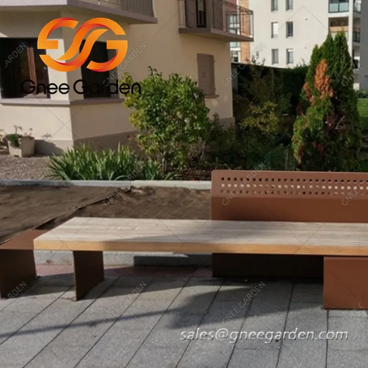 Móveis externos de aço resistente