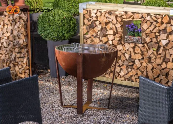Churrasqueira a lenha ao ar livre