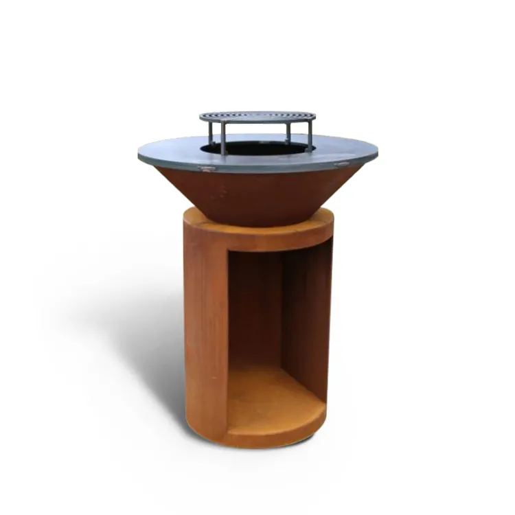 Fogueira para churrasco com pellets de madeira